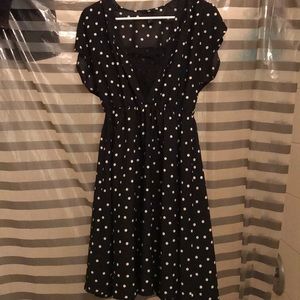 H&M Polka Dot Dress Split Sleeve